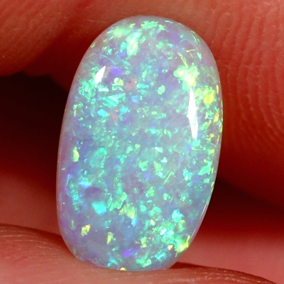 SOLID CRYSTAL OPAL Sparkles of green and a touch of orange 